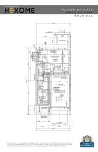 Plan de plancher, maison de ville, Mirabel